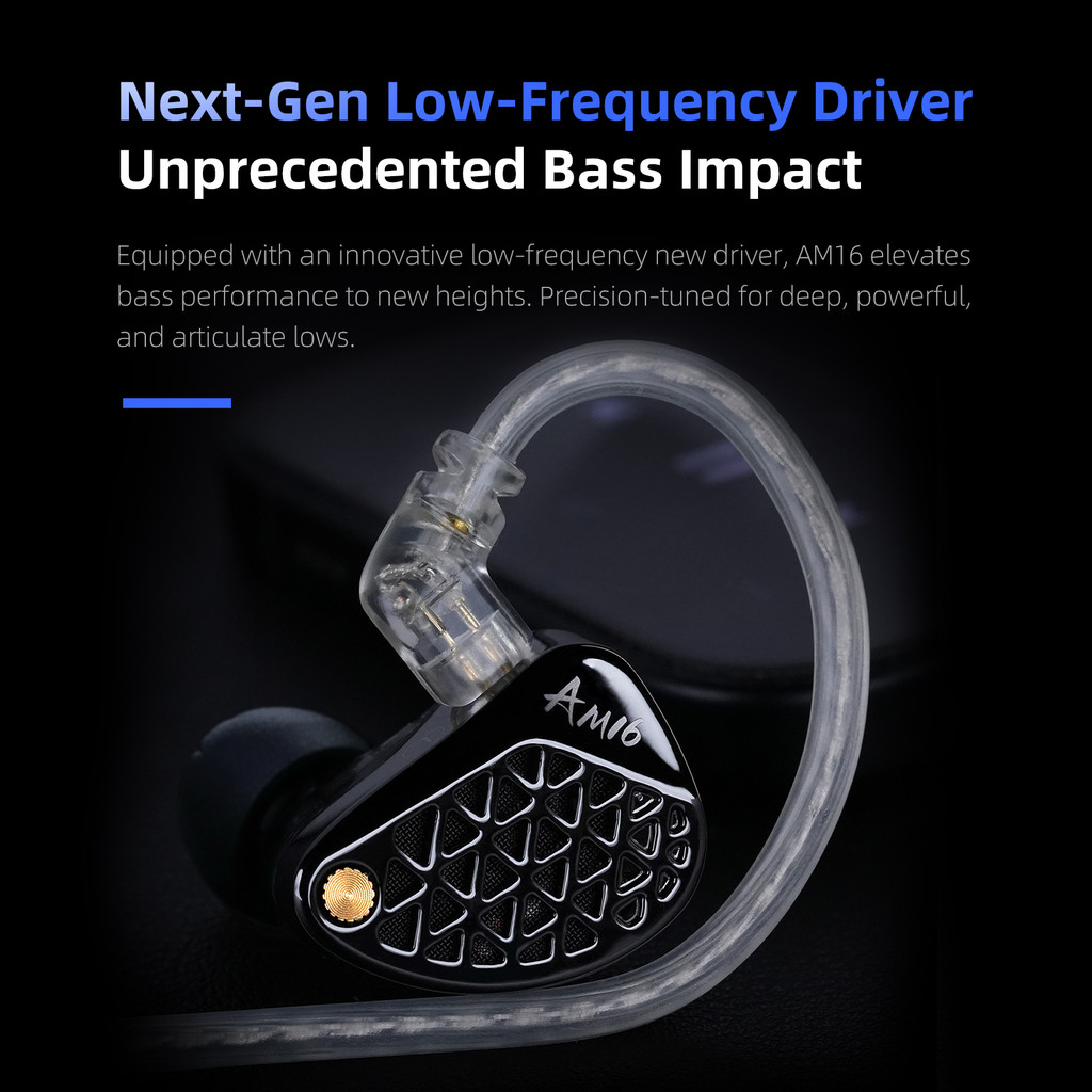 KZ AM16 16 driver De Armadura Balanceada Fones De Ouvido Hi-Fi IEM