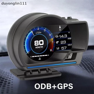 (duyonglin111) Universal OBD2 E GPS Medidor De Sistemas Duplos Velocímetro Head Up Display Multifuncional Temperatura Da