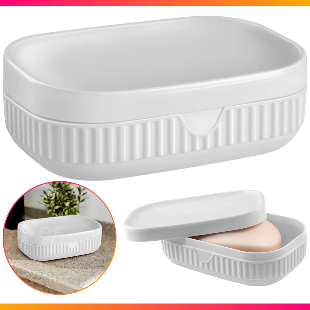 Saboneteira Caixa De Sabão à Prova d'Água Com Tampa Porta Sabonete Banheiro Lavabo
