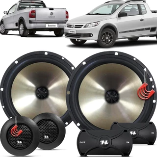 Kit Alto Falantes Dianteiros Saveiro G5 CS CE 2010 até 2013 - Hurricane Platino Duas Vias 320w em Oferta na Shopee