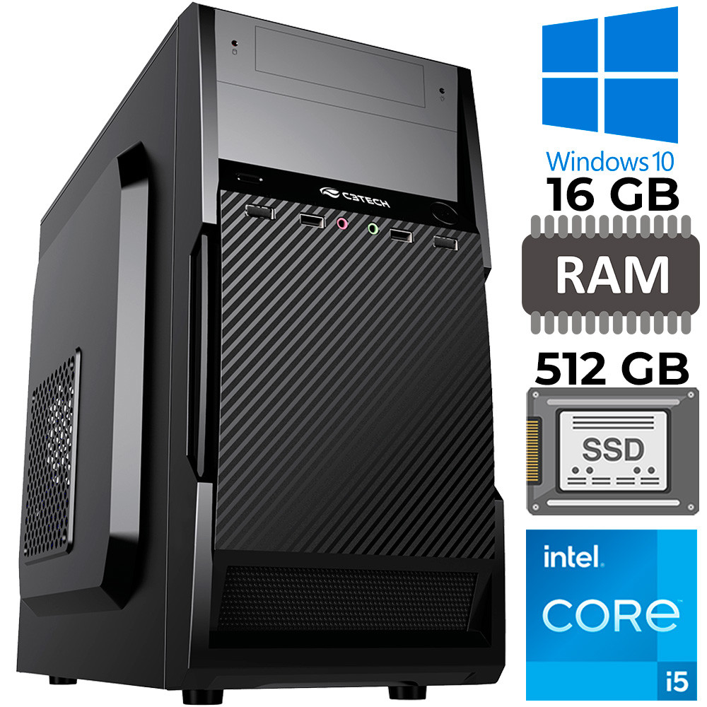 Computador Core i5-10505, RAM 16GB DDR4, SSD NVME 512GB, GT-H510