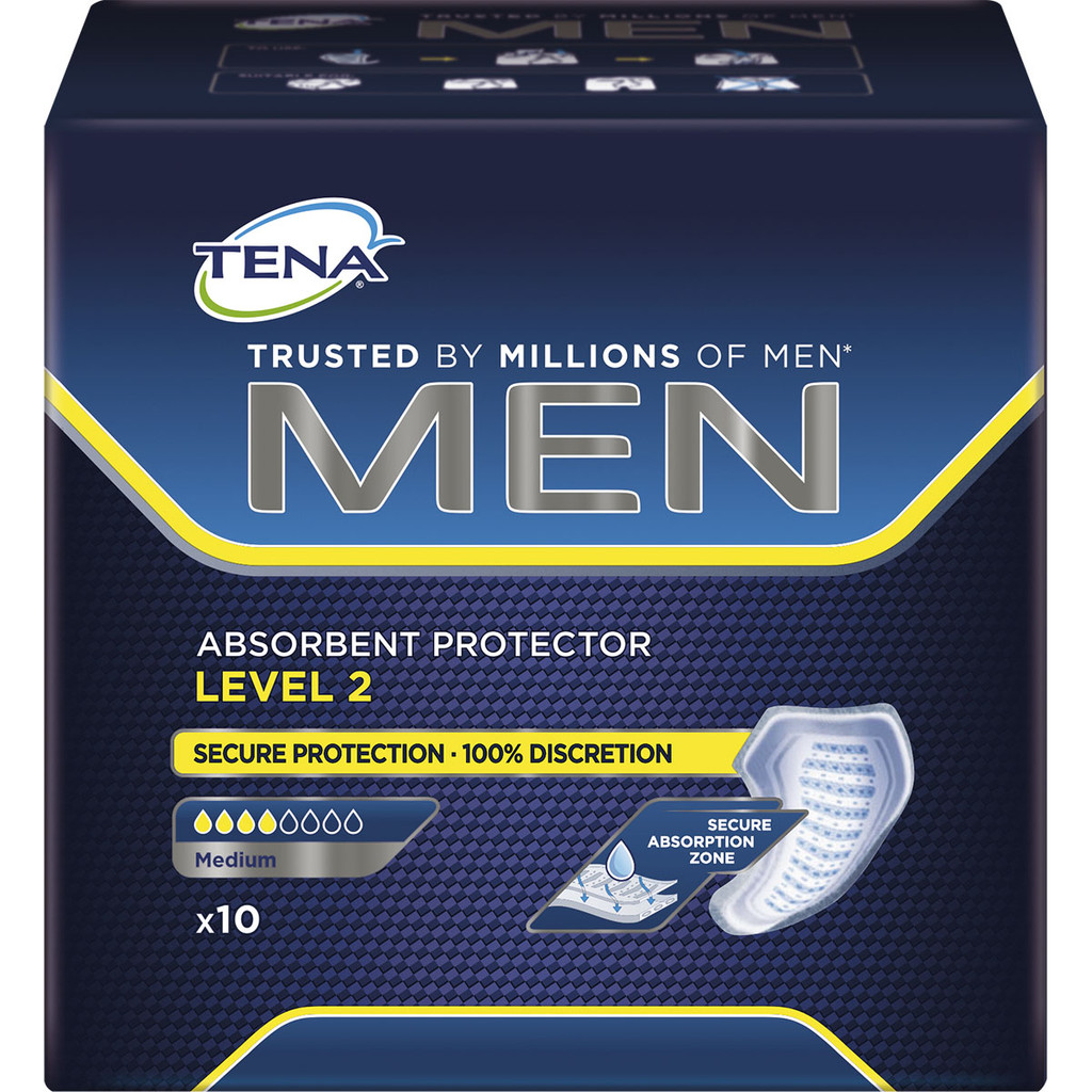 ABSORVENTE P/INCONT TENA MEN LEVEL 3 NOTURNA C/8 UNID | Shopee Brasil
