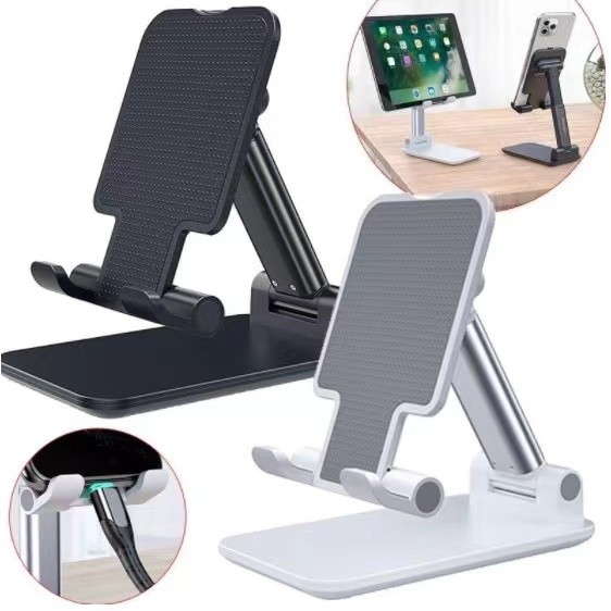 Suporte Para Celular e Tablet Dobrável Portátil Ajustável Apoio Mesa