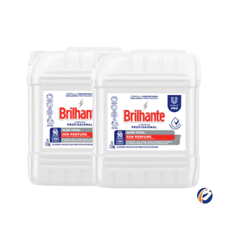 Kit 2und Lava Roupas Líquido Ação Total sem Perfume Brilhante 7L cada