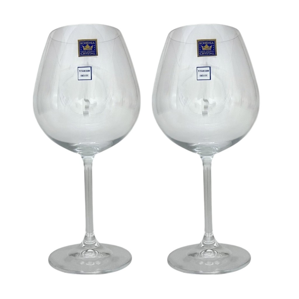 02 Unidades De Taças Vinho Tinto - 650ml - Cristal Bohemia