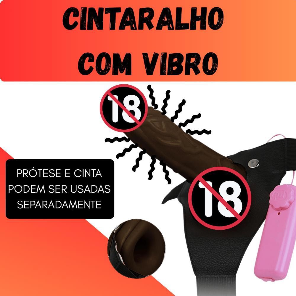 Cintaralho com Dildo Vibratório – Cinta Peniana Morena para Casais | Shopee  Brasil