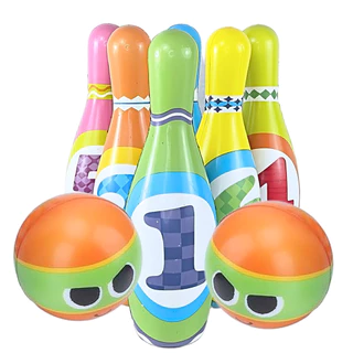 Brinquedo Boliche Educativo Infantil 6 Pinos 2 Bolas Castela