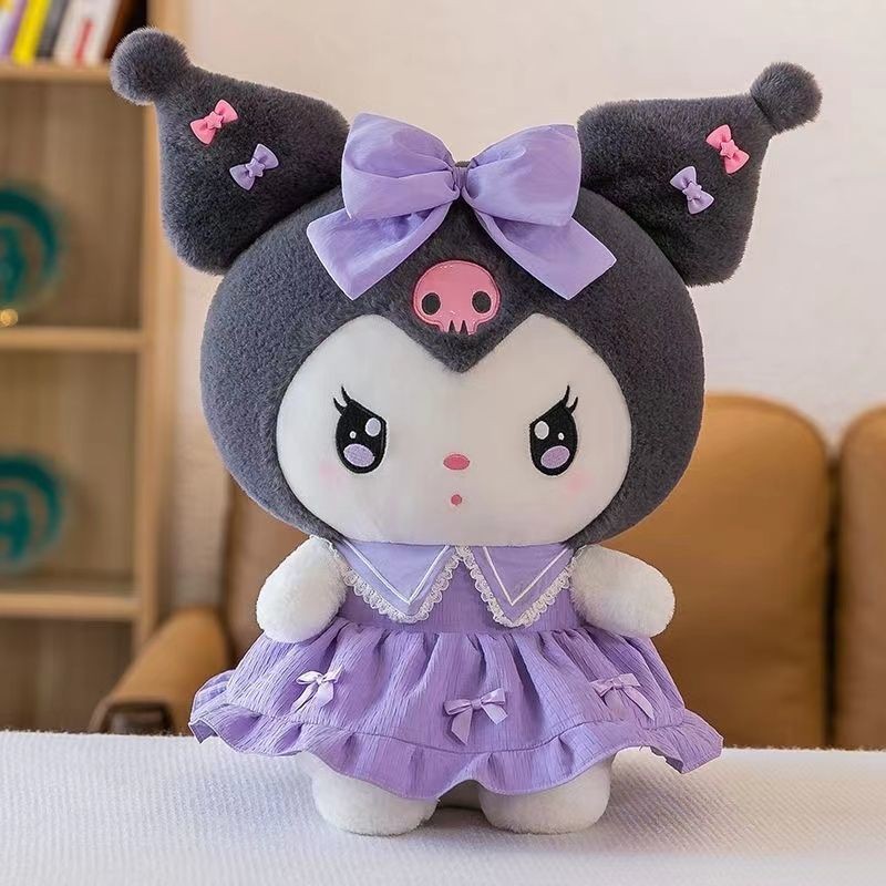 Kuromi brinquedo de pelúcia boneca cama dormir melodia boneca Ragdoll ...