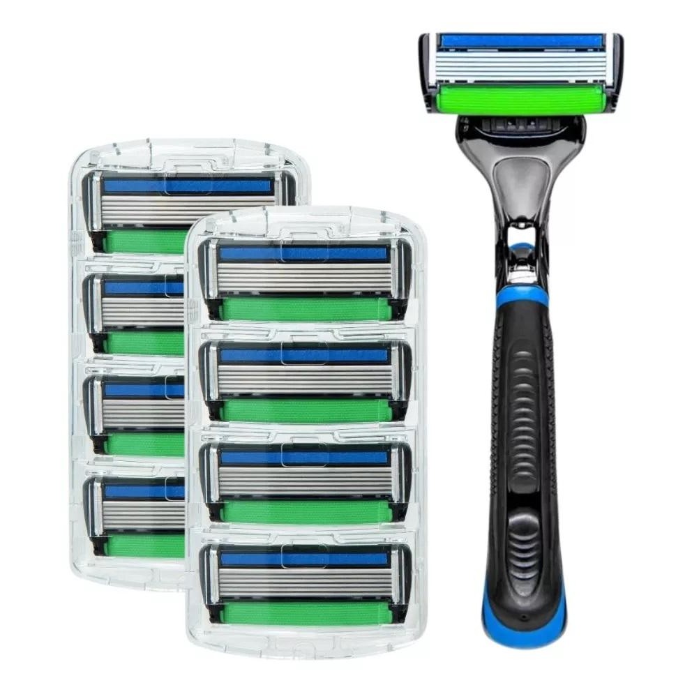 Kit Dr Jones Aparelho de Barbear Razor 6 + 2 Refis Recarga c/4 | Shopee ...