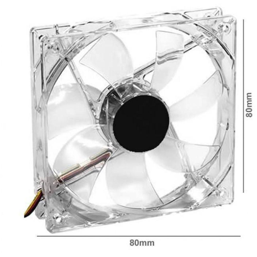 Cooler Fan 80mm Led Azul | Shopee Brasil