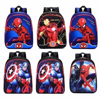 Marvel Vingadores Anime Mochila Homem De Ferro Capitão América Dos Desenhos Animados Saco De Escola Do Jardim De Infânci