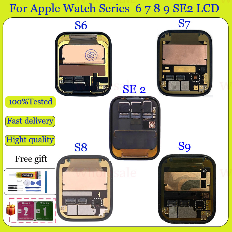 Original Para Apple Watch Série 6 7 8 9 SE2 Substituição de Tela LCD de Toque iWatch Barra 4KM1