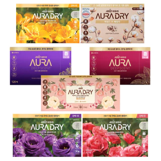 Lenços para secadora LG Aura Saffron Amaciante de roupas antirrugas Perfumado Frescor duradouro