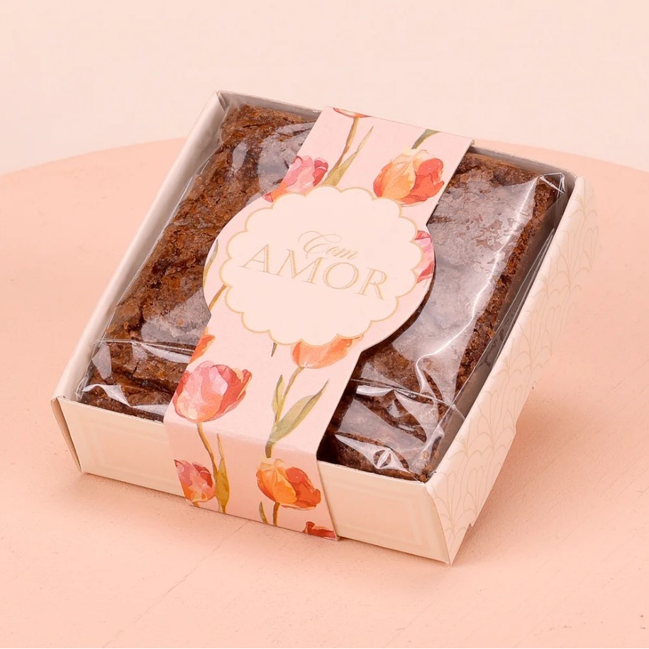Caixa Para Brownie Tulipas Pct. C/ 25 Unid. Jango