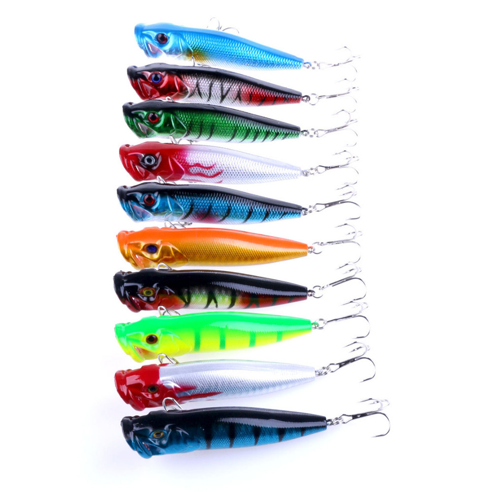 Isca Artificial de Pesca Popper Superfície 9cm 12gr Várias Cores 2 Garateias Shopee Brasil