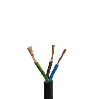 Kit 5 metros cabo pp 3x0,75mm preto