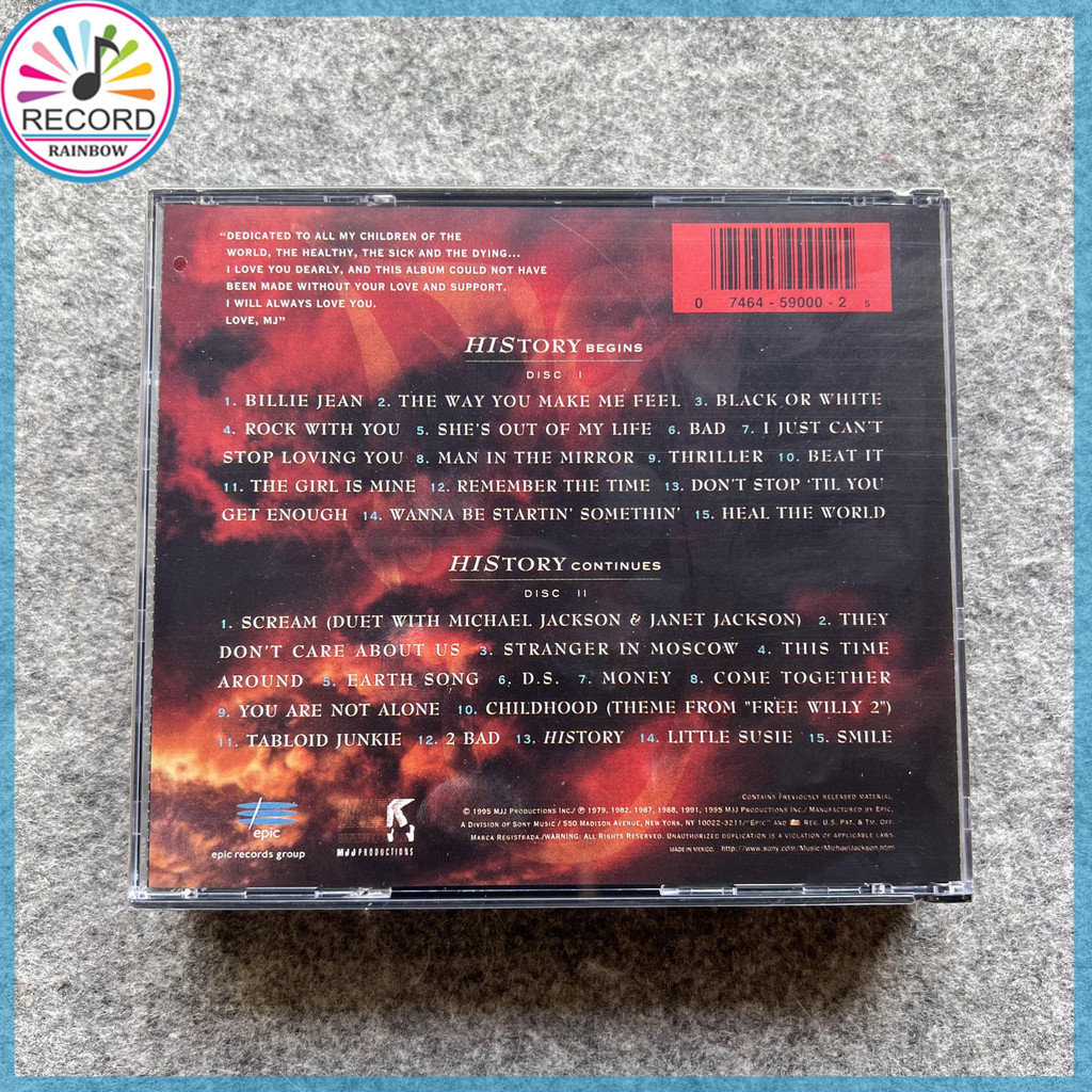 MICHAEL JACKSON HISTORY Original 2CD Brand New Album [Lacrado