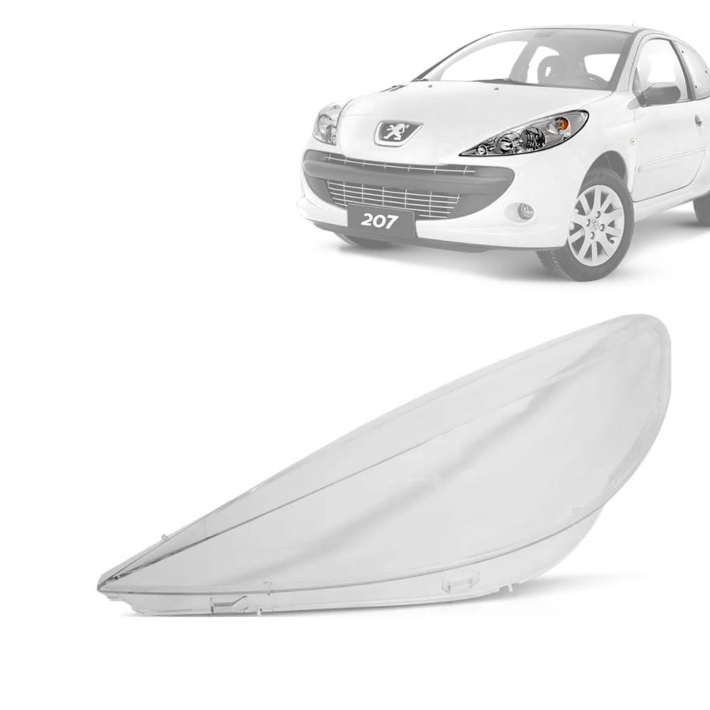 BROHN Lot Paire Coques Phares Avant Peugeot 207 2009-2013 - Lentilles Protection Phares Voiture