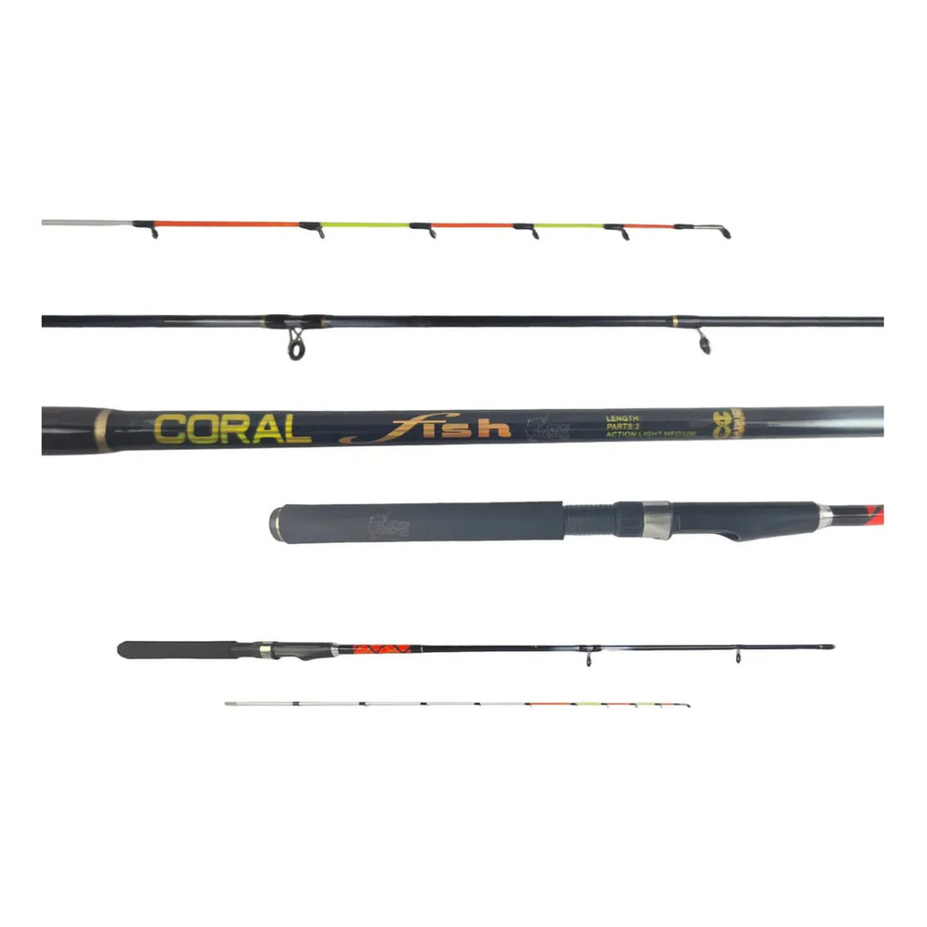 Maruri Coral Fish Raft Shot 1,95mt 2 Partes Ultra Light | Shopee Brasil