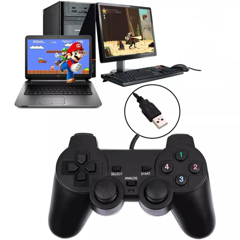 CONTROLE JOYSTICK USB COM FIO P/  Pc / Notebook / TV Box Android