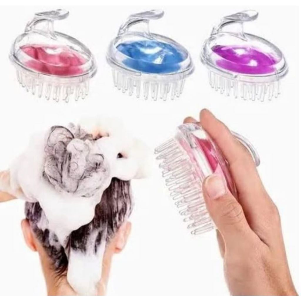 Escova Massageadora Couro Cabelo para Lavar os Cabelos de Silicone ...