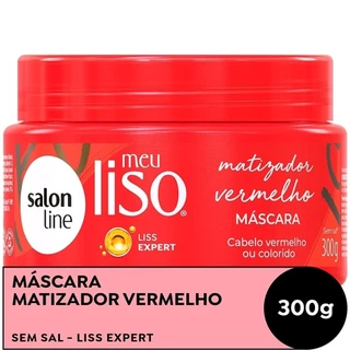 Máscara de Hidratação Salon Line Meu Liso Vermelho 300g em Oferta na Shopee