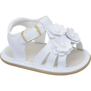 Sandália Infantil Bebê Menina Florzinha Batizado