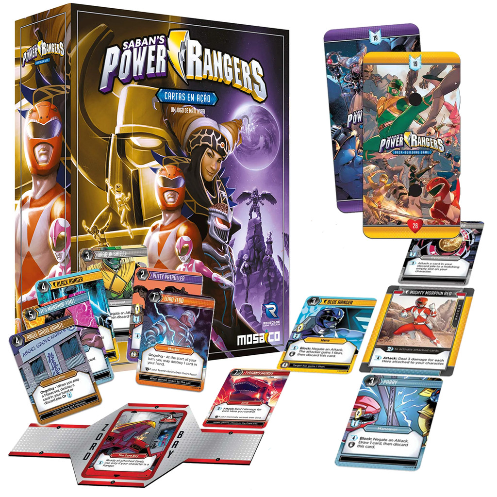 Power Rangers Cartas Em Ação Jogo Mosaico Board Game Pt Br | Shopee Brasil