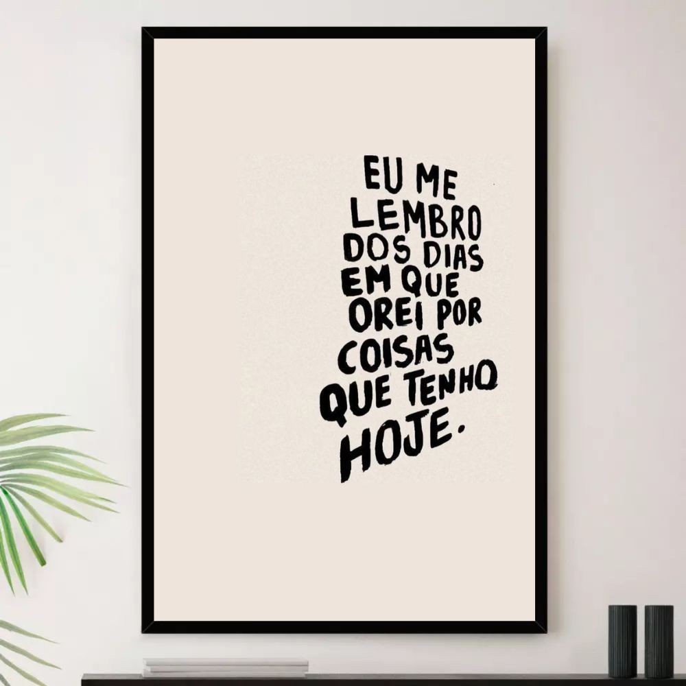 Quadro Motivacional Agradecer Metas Decorativo