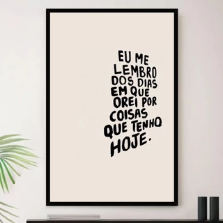 Quadro Motivacional Agradecer Metas Decorativo