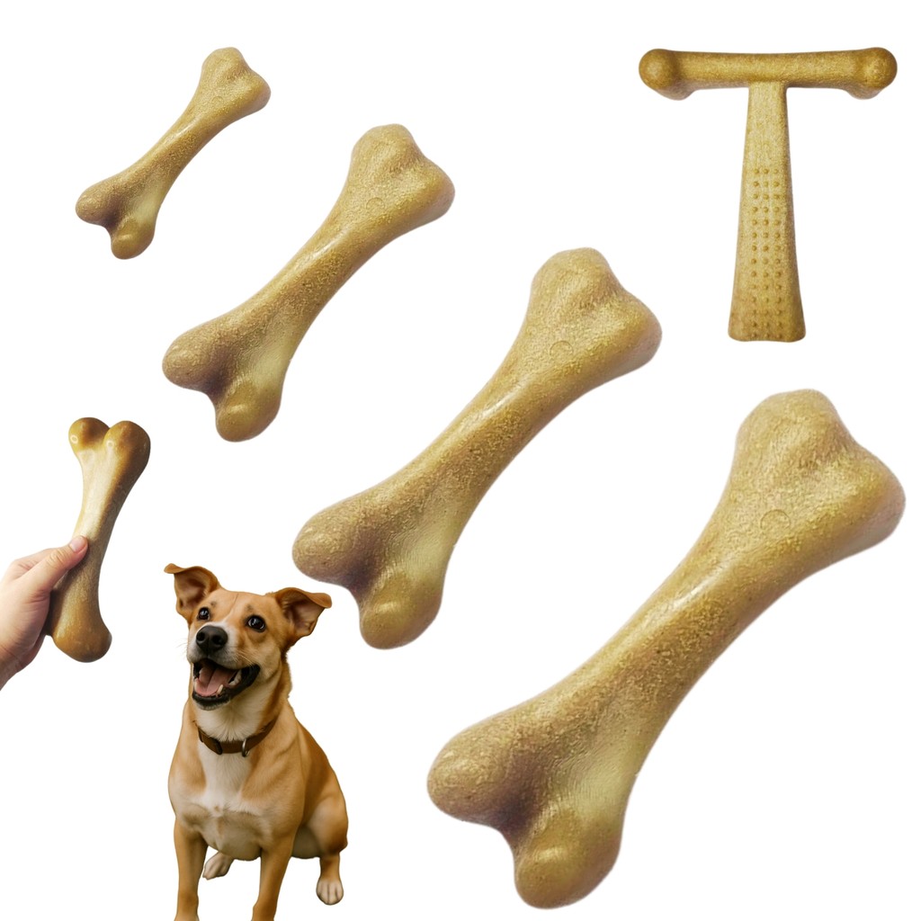 Mordedor Osso Natural Fibra Coco Cachorro Vários Tamanhos