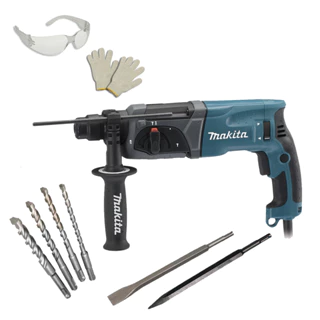 Martelete Combinado Makita 800w Hr2470x18 S/ Maleta com kit em Oferta na Shopee