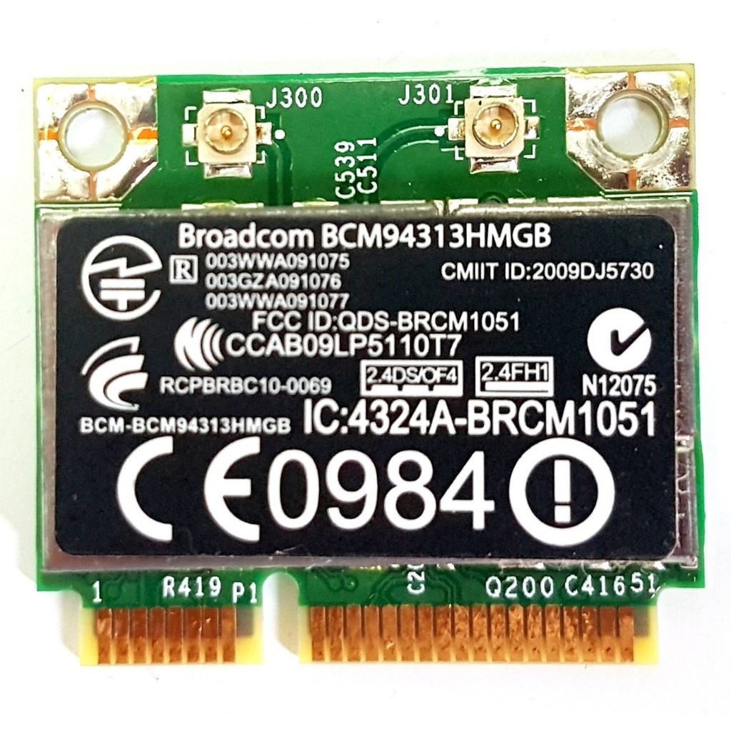 Placa Pci Wireless Wifi Notebook Hp Dv6 G4 G42 Bcm94313hmgb