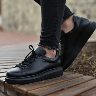 Tenis Maasculino Calçado Casual Sneaker Branco Preto Sola Alta fique Até 5 Cm Mais Alto Lançamento