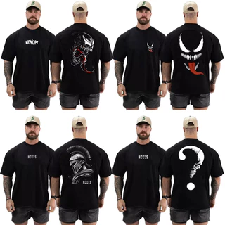 Kit 4 Camisetas Oversized Camisas Treino Street Skull Spartan