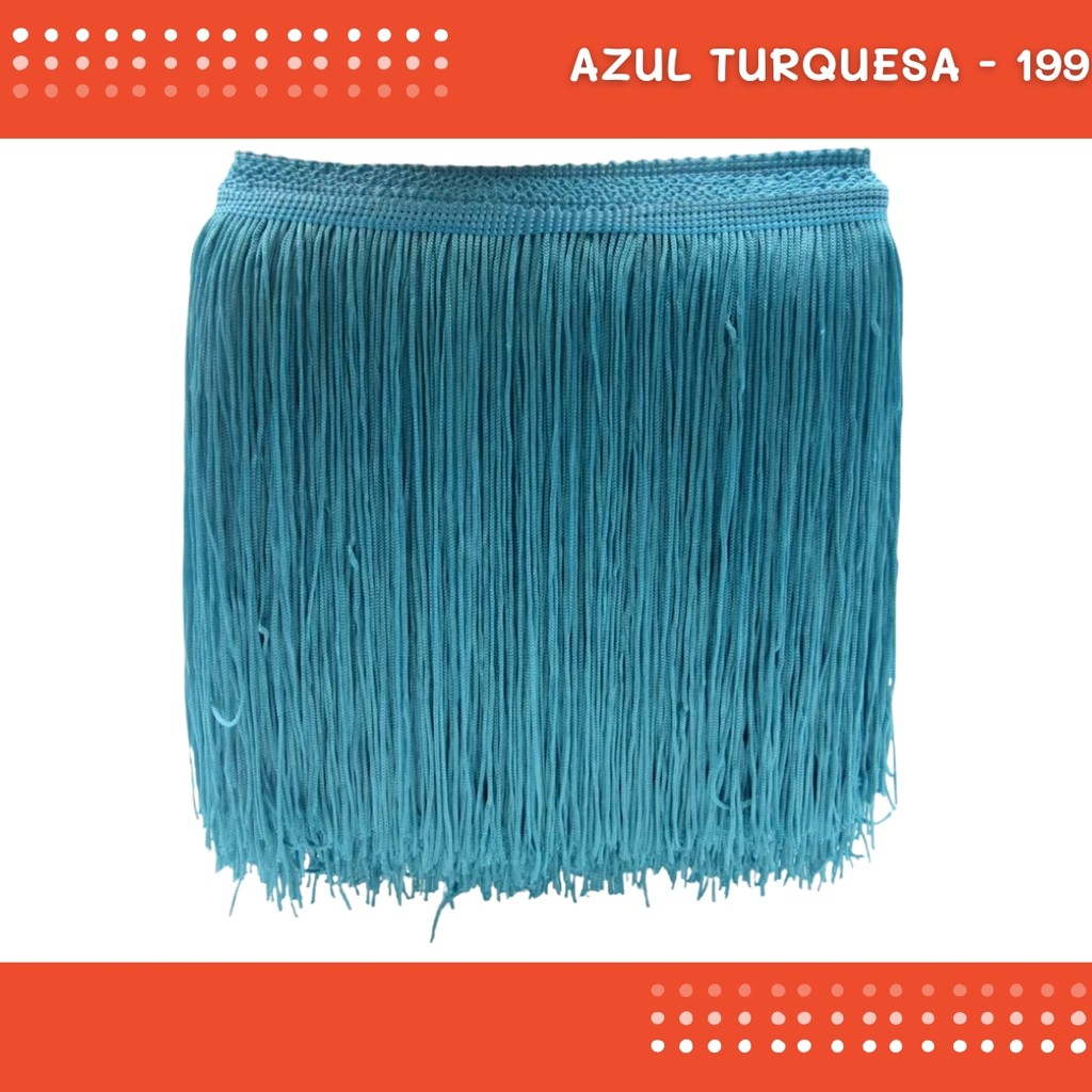 Franja de Tecido Acetinado - 20 cm - Grade de Cores - Rolo C/10 Mts COR ...