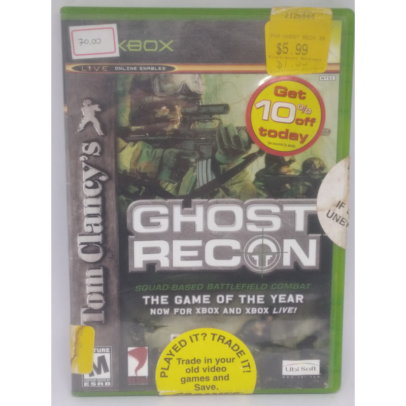 GHOST RECON XBOX CLASSICO COM MANUAL