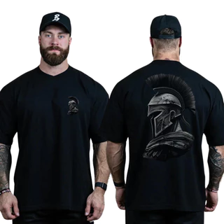 Camiseta Oversized Cbum Esparta Moda Academia Camisa Algodão Treino Lançamento