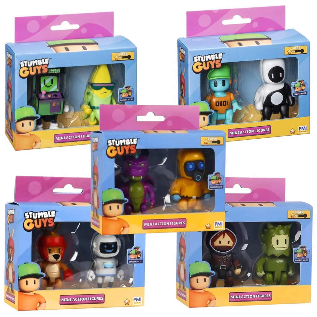Brinquedo Infantil Stumble Guys Serie 2 Pac com 2 Mini Figuras Sortidas ...