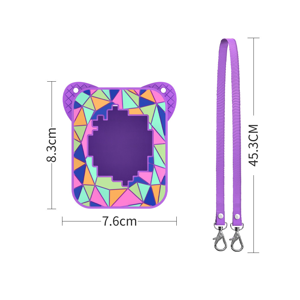 Olycism Funda De Silicona Para Bitzee – Color Violeta, Con Cordón De 84 Cm, Resistente Al Agua Y Golpes, Diseño De Orejas, Regalo Para Niños