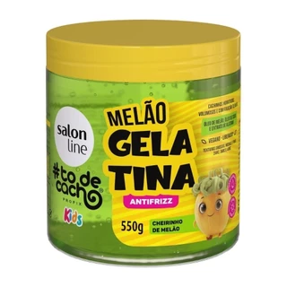 Gelatina Capilar Salon Line Kids To de Cacho Antifrizz Melão 550g em Oferta na Shopee