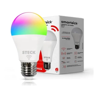 Lâmpada Inteligente Rgbw Led 7w Bivolt E27 Smarteck