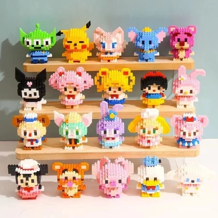 Blocos de Montagem Mini Peças Personagens de Anime