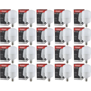 Kit 20 Lâmpada Bulbo Hp 20W Luz Branco Frio 6500K Bivolt 127v 220v Led Soquete E27 Avant