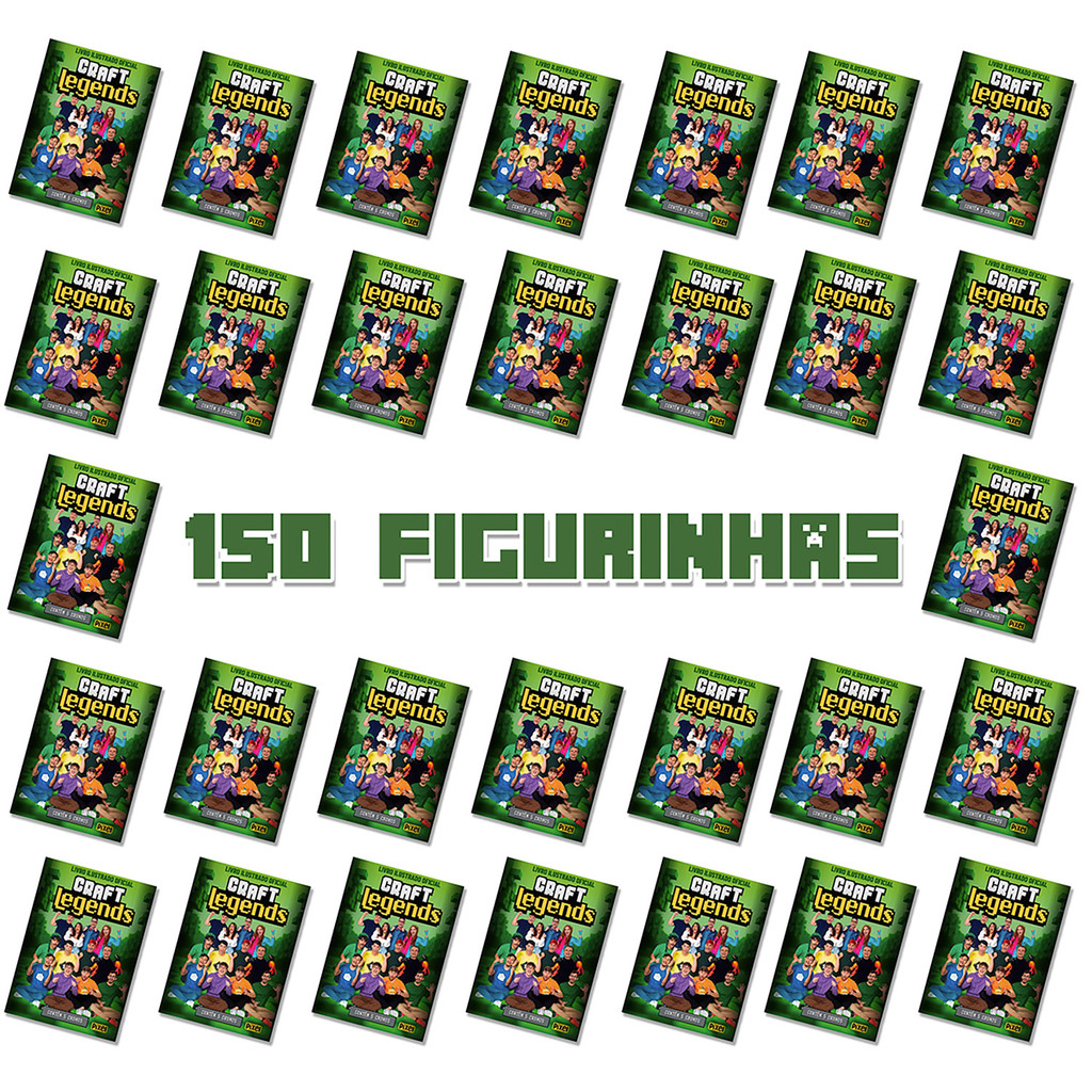 Kit de 30 Envelopes (150 Figurinhas) Oficial Craft Legends | Editora Pixel