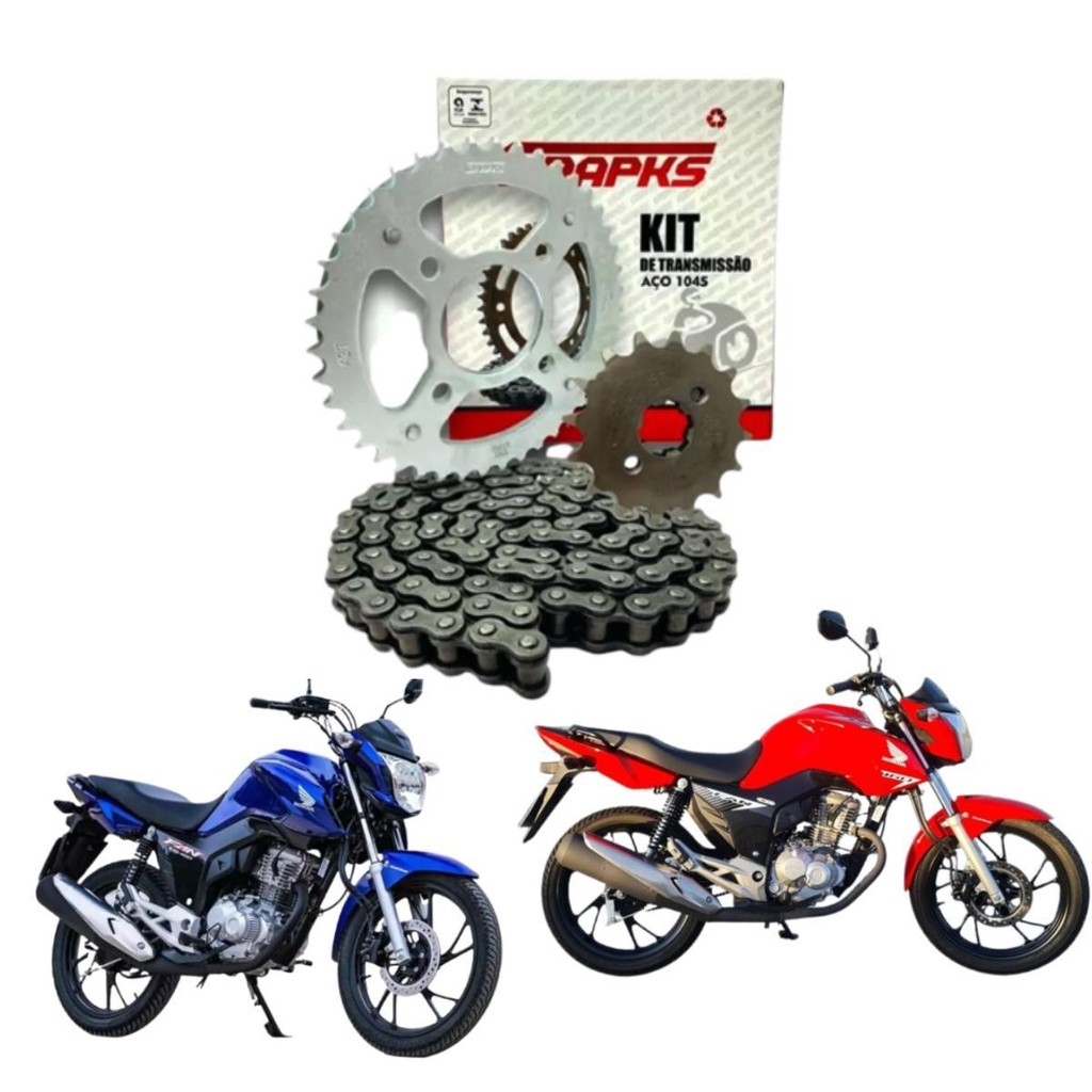Kit Relação Tração Transmissão Cg Titan Fan 160 2016 2017 2018