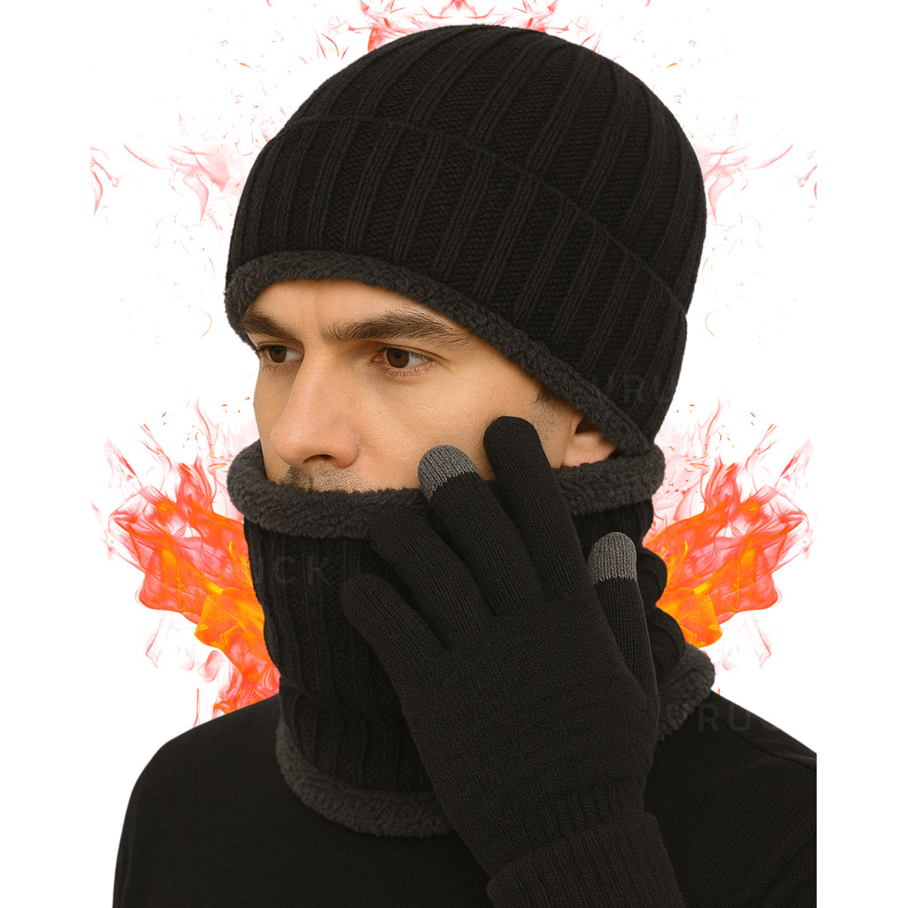 Kit Frio Intenso Touca Cachecol Luva Touch Neve Peluciado Pelinho Masculino  Feminino | Shopee Brasil