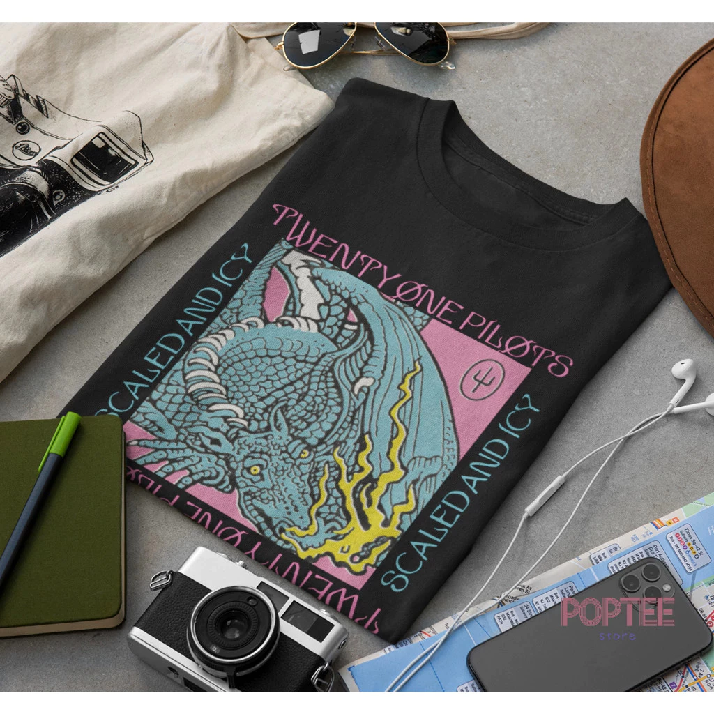 CAMISETA TWENTY ONE PILOTS SCALED AND ICY 100% ALGODÃO