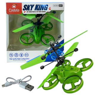 Mini Drone Voador Brinquedo Com Sensor de Mão Com Luz - Castela