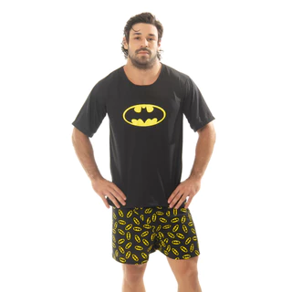 Pijama Adulto Masculino Meia Manga / Super Heróis / Roupa de Dormir / Pijama Masculino em Oferta na Shopee